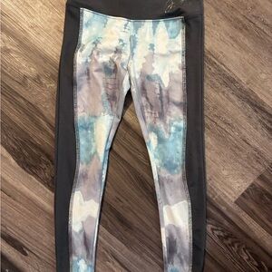 Justice Active Leggings with Black and Gray Design